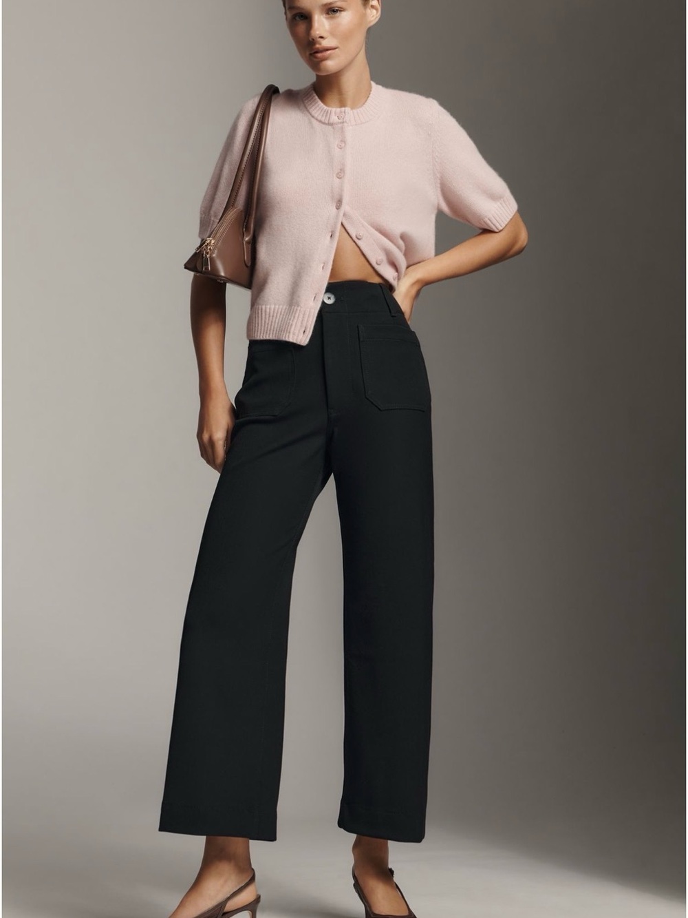 Maeve Colette High-Rise Wide-Leg
Cropped Pants all sold out!!!